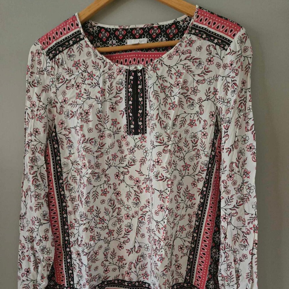 Women's BoHo Floral Top Blouse J. Jill